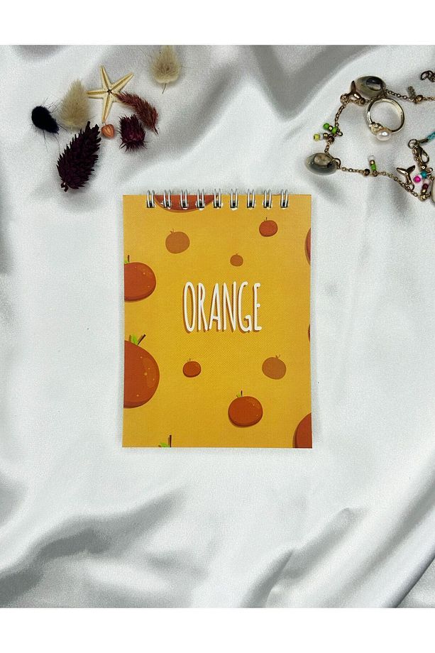 6'lı Defter Seti 10x13,5 cm Çizgisiz Defter 40 Yaprak Üstten Spiralli Cep Defteri Meyveler - 7