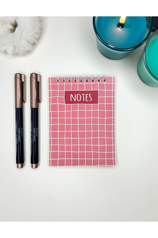 6'lı Defter Seti 10x13,5 cm Kareli Defter 40 Yaprak Üstten Spiralli Cep Defteri - 5