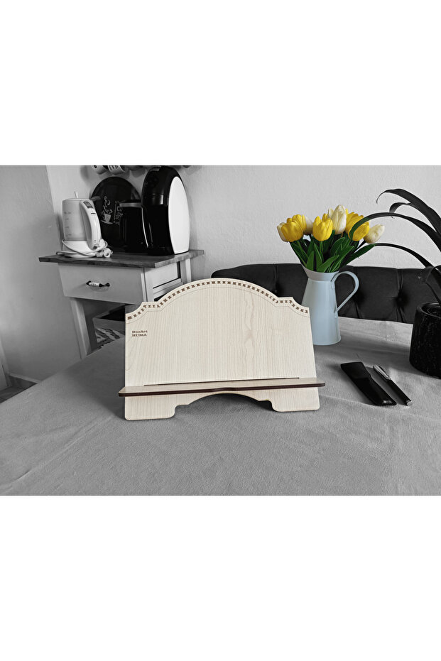 Hüma Wooden Tablet Phone Holder Adjustable Book Reading Stand Stand Rahle