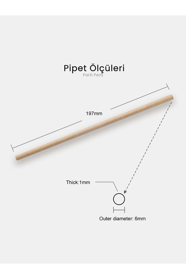 24 Adet Pembe Kağıt Pipet - 2