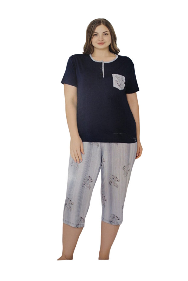 Olivera DFN1472 - Plus Size Capri Pajama Set