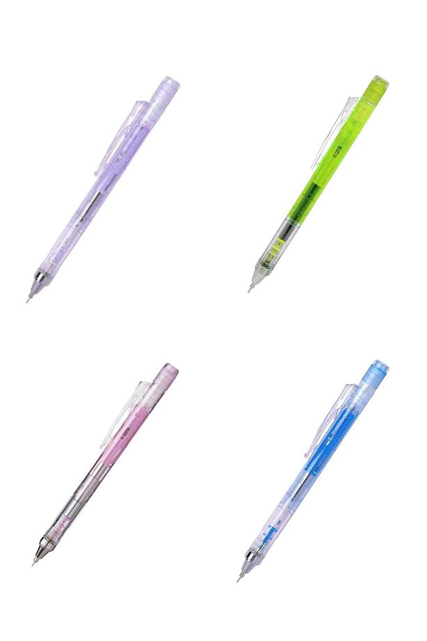 Mono Graph 0.5 mm Uçlu Kalem Şeffaf Mavi + Mor + Limon + Pembe ( 4'lü Set ) - 1