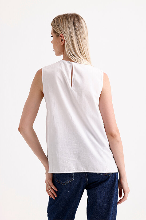 White Pompom Blouse - 6