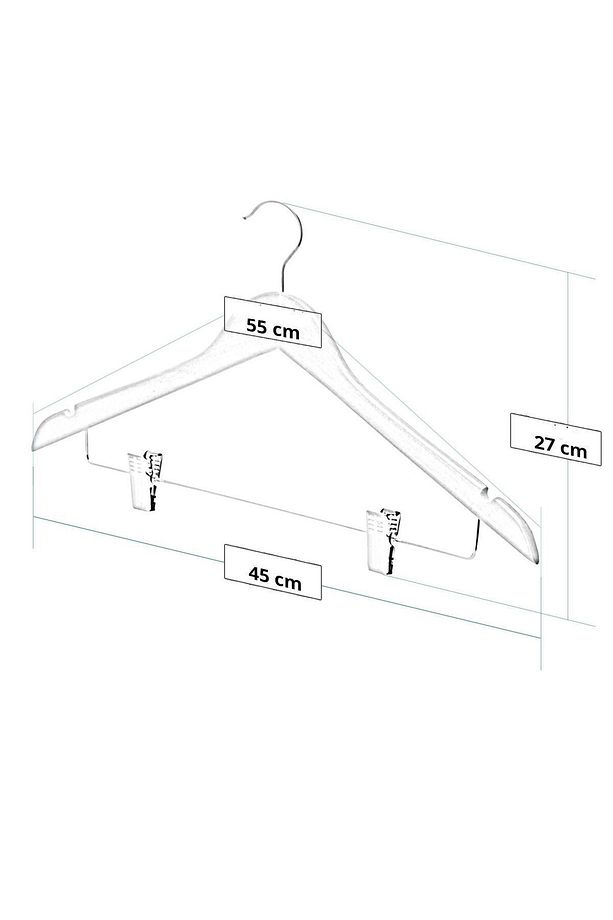 Takım Askısı Ceket Etek Pantolon Kıskaçlı 8 Adet Vincentis Devoto Design - 2