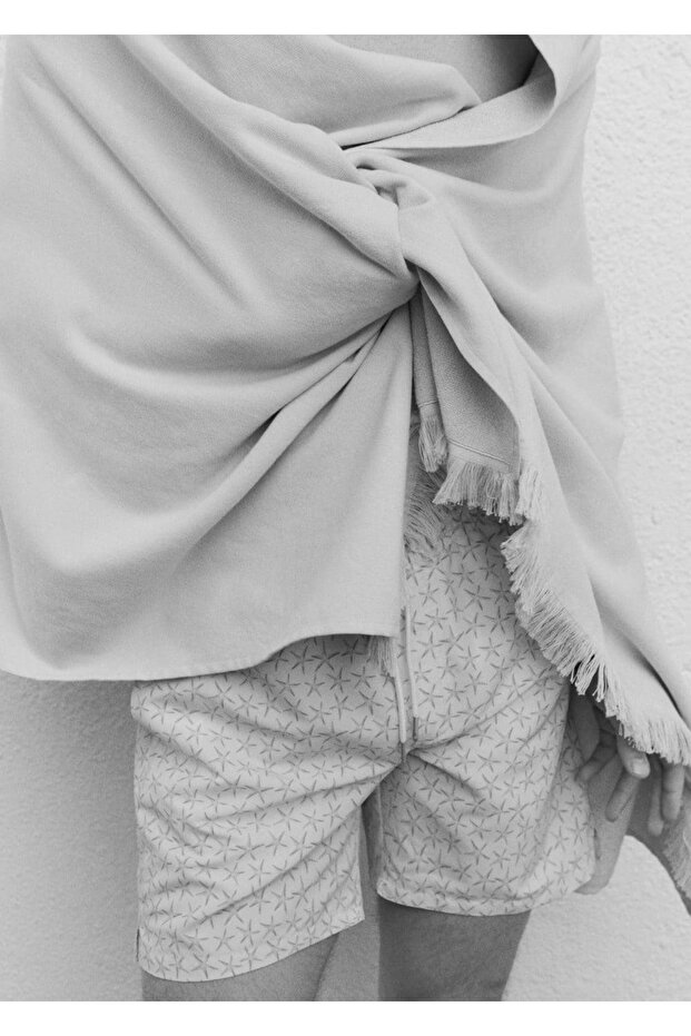 Geraffter Badeanzug mit Sternmuster - 8