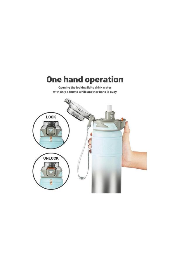 TKK Paslanmaz Çelik Termos Matara 500 ML Pipetli ve Pipetsiz Kullanım (Karışık Renk 1 Adet) - 5