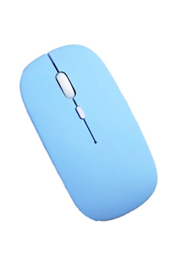 Samsung Galaxy Tab Active Pro T547 Uyumlu Kablosuz Bluetooth Pilli Optik Mouse - Mavi - 2