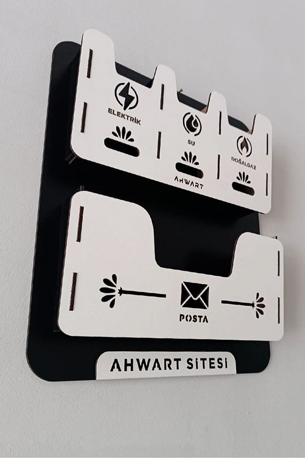 Apartman Ortak Fatura Ve Posta Kutusu Ahşap Posta ve Fatura Kutusu ( Site İsmi Eklenebilir ) - 3