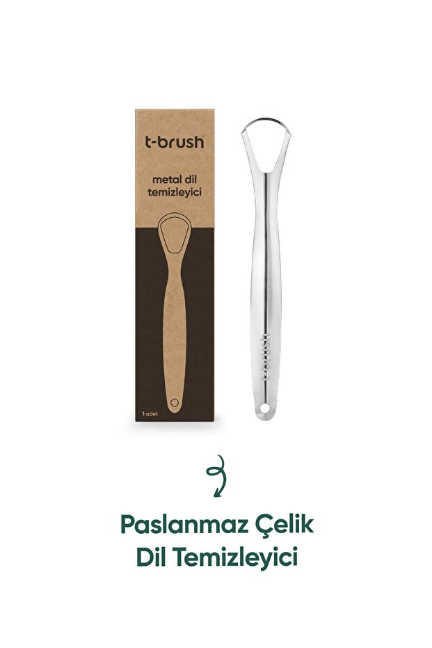 TBRUSH Paslanmaz Çelik Dil Temizleyici / Dil Sıyırıcı