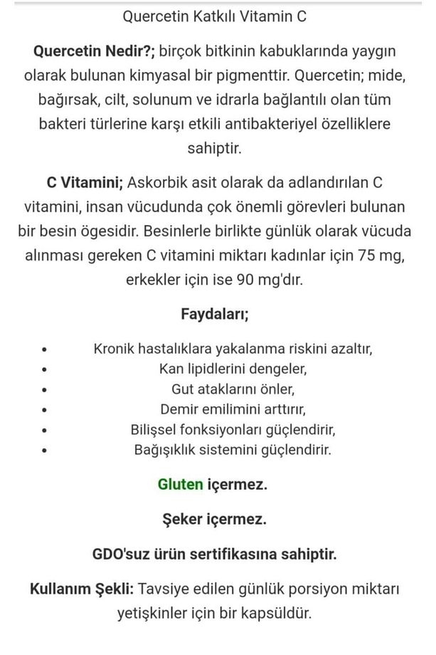 Bork Pureway Vitamin C Quercetin 30 Adet Tablet - 3