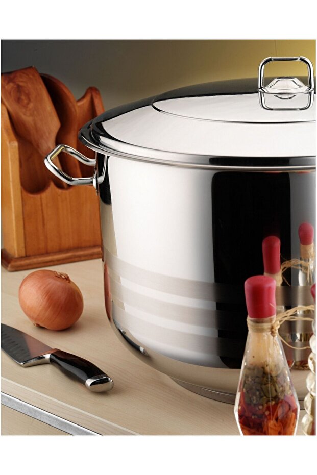 Gastro Steel Pot 50X30 cm Steel Lid-Steel Handle
