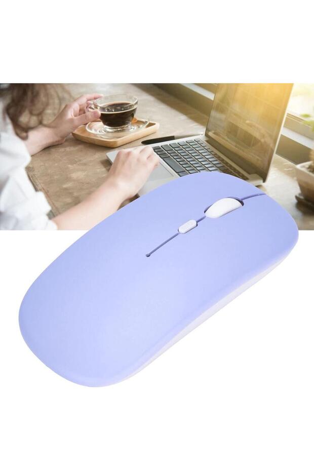 GTX Jaculus Spreadtrum T618 10.4" Uyumlu Kablosuz Bluetooth Pilli Optik Mouse - Mor - 3