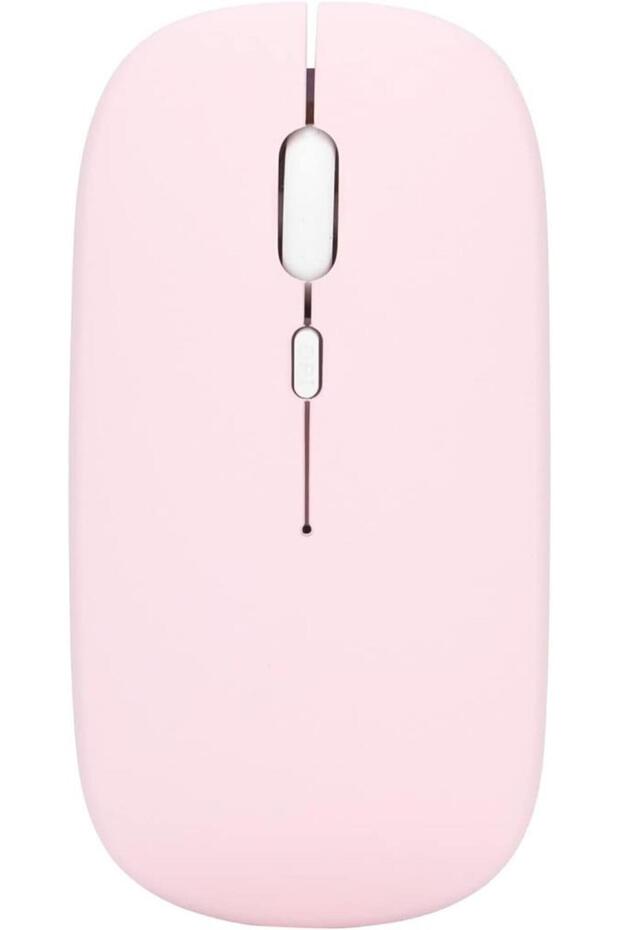 Apple iPad Air 2- iPad 6 9.7" Uyumlu Kablosuz Bluetooth Pilli Optik Mouse - Pembe - 2