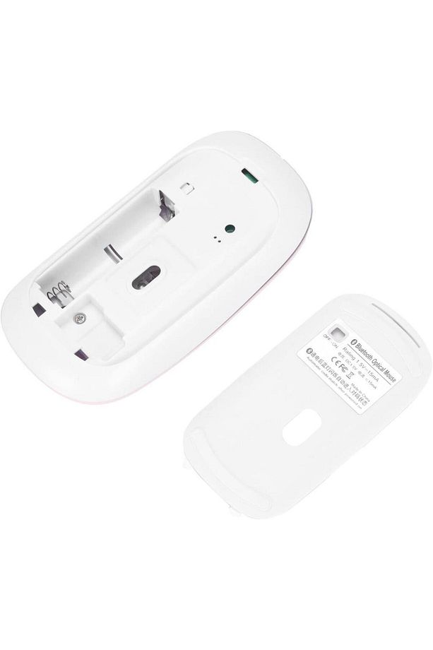 Apple iPad Air 2- iPad 6 9.7" Uyumlu Kablosuz Bluetooth Pilli Optik Mouse - Pembe - 6