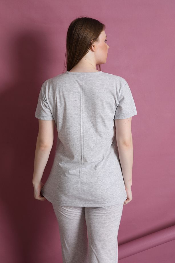Panda Desen Kısa Kol Pijama Takım - 8