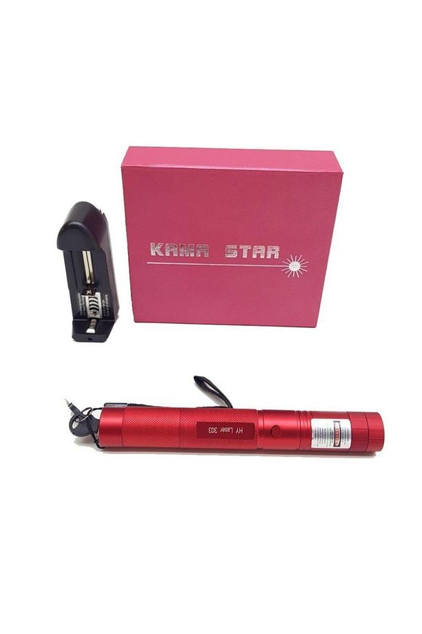 Green Laser Pointer Şarjlı Güçlü Yeşil Metal Kasa - 4