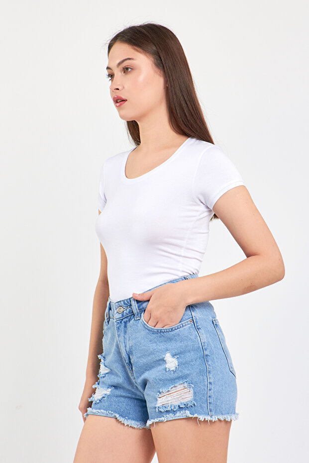 Crew Neck Short Sleeve Basic Body - 3