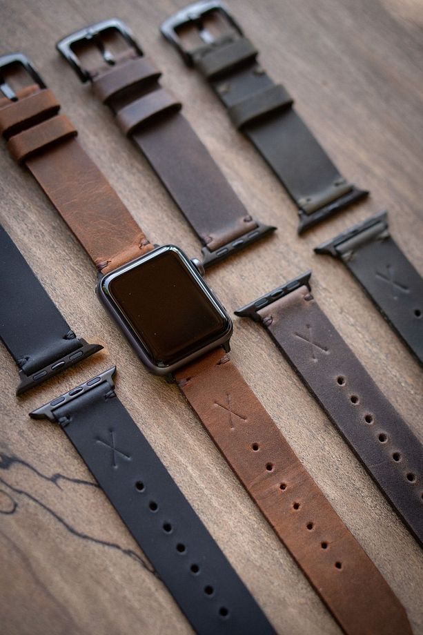 Minimal X Apple Watch Kordonu 38/40/41 Mm - Taba Crazy Gerçek Deri & El Yapımı - 6