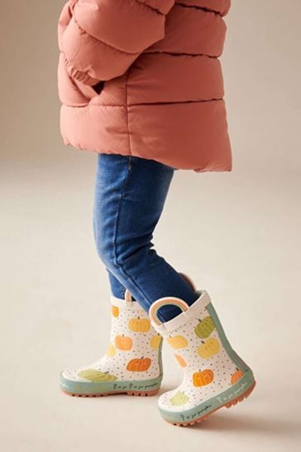 Patterned Pumpkin Boots - 3