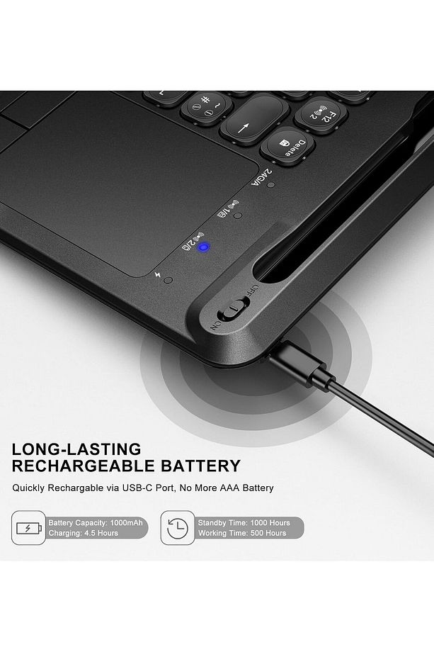 Yeni Kablosuz Bluetooth Klavye Taşınabilir Tablet Ultra Ince Sessiz Dizüstü Klavye - 2
