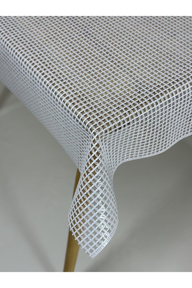 مفرش طاولة فاخر من مادة PVC قابل للمسح بنمط القش - 5