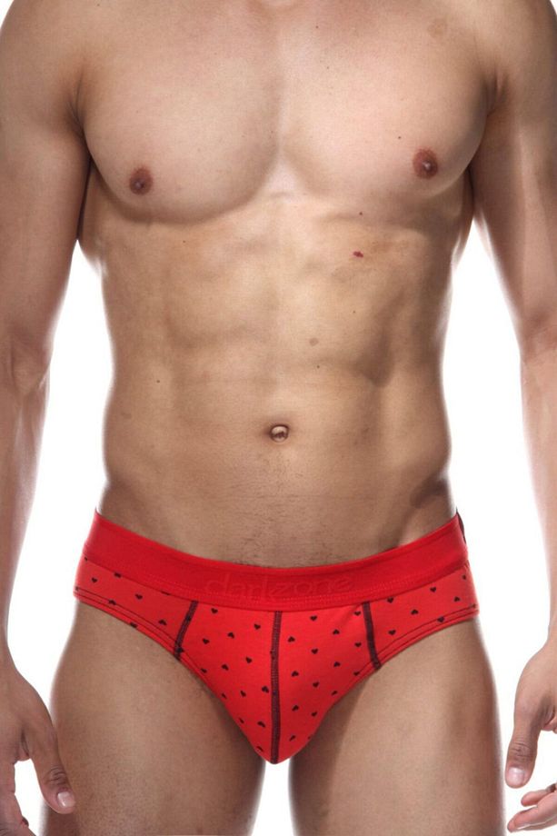 Yeni Yıl Kırmızı Kalp Desenli Erkek Slip - 1