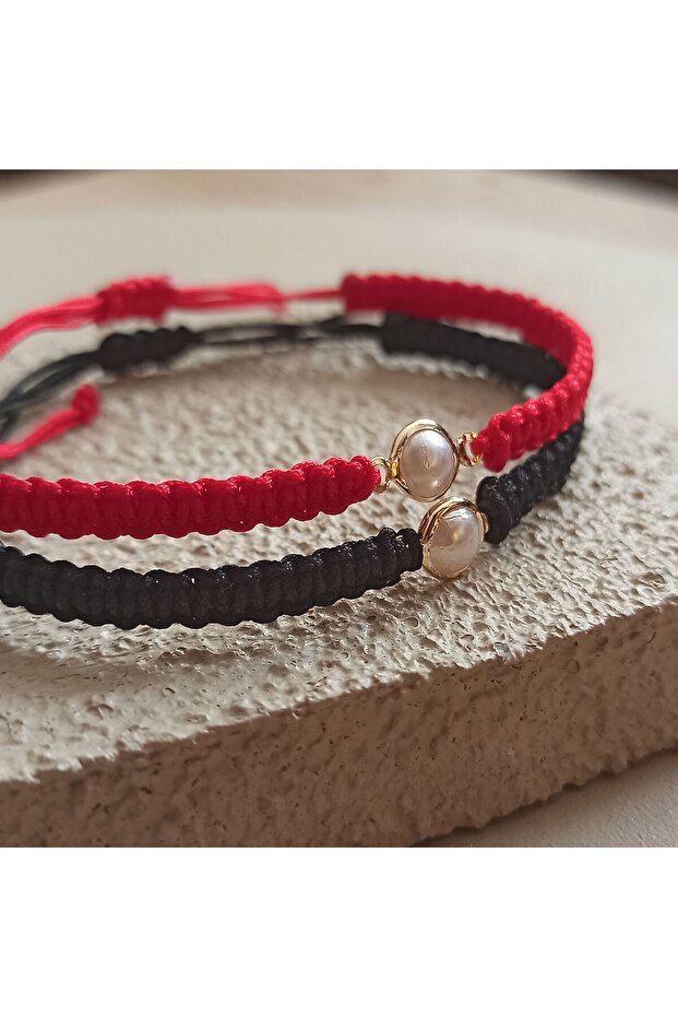 سوار اللؤلؤ - سلسلة مكرامية محبوكة، سوار هدية - 6