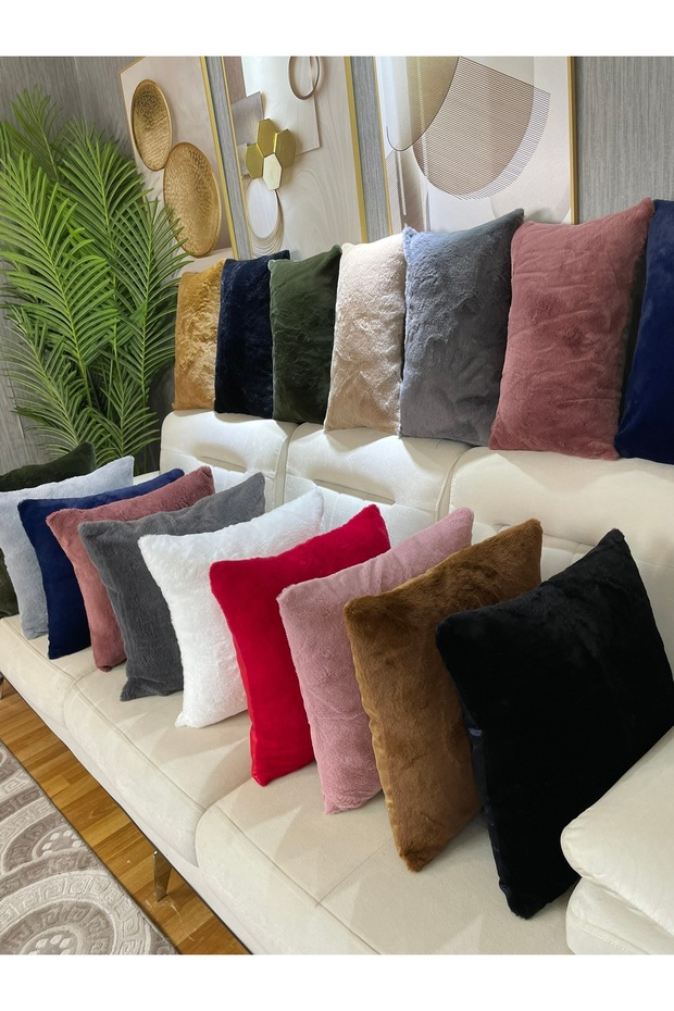 غطاء وسادة أرنب قطيفة مستطيل الشكل - ميلك شيك - 4