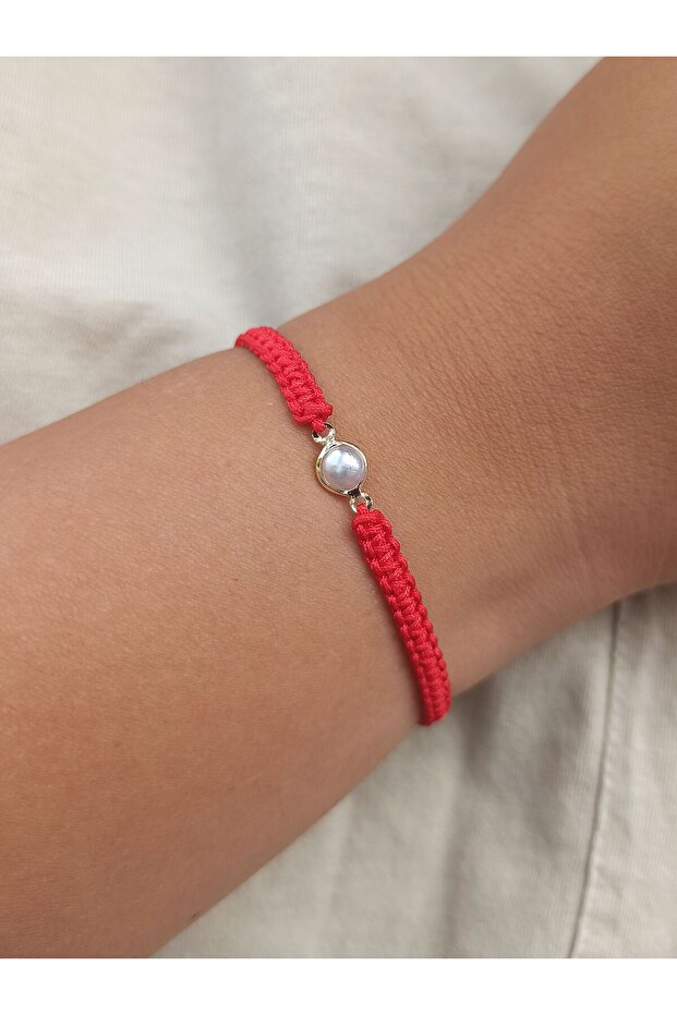 سوار اللؤلؤ - سلسلة مكرامية محبوكة، سوار هدية - 1