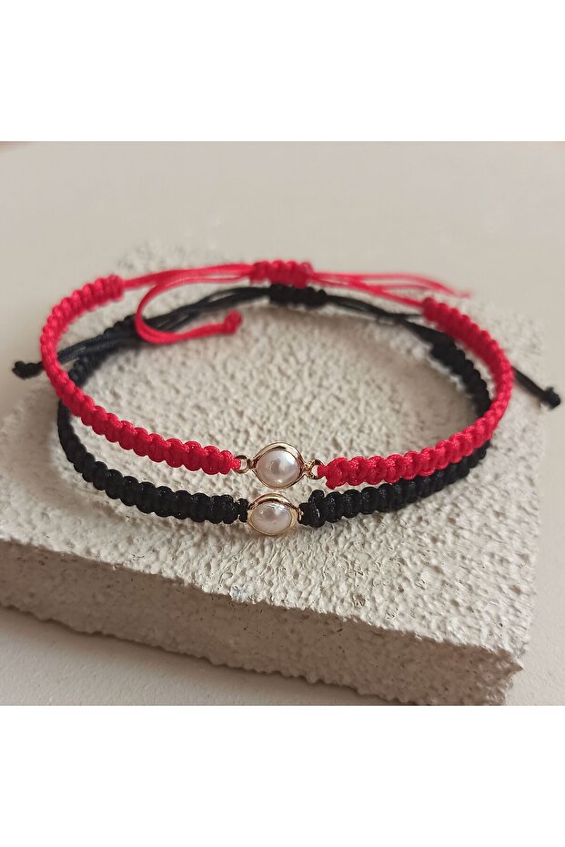 سوار اللؤلؤ - سلسلة مكرامية محبوكة، سوار هدية - 7