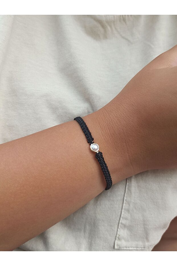 سوار اللؤلؤ - سلسلة مكرامية محبوكة، سوار هدية - 3