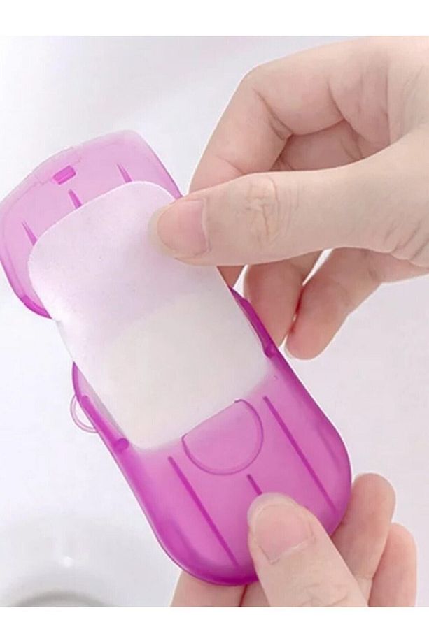 Pembe Kağıt Sabun + Özel Tüp Içinde Parfümlü Elde Eriyen Mini Kağıt Sabun - 3