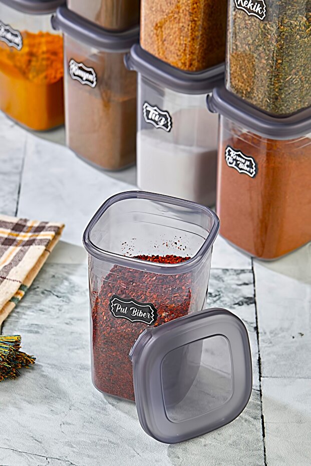 450ml Spice Jar Set - 12 Pieces with Label and Leak Proof Lid - 5