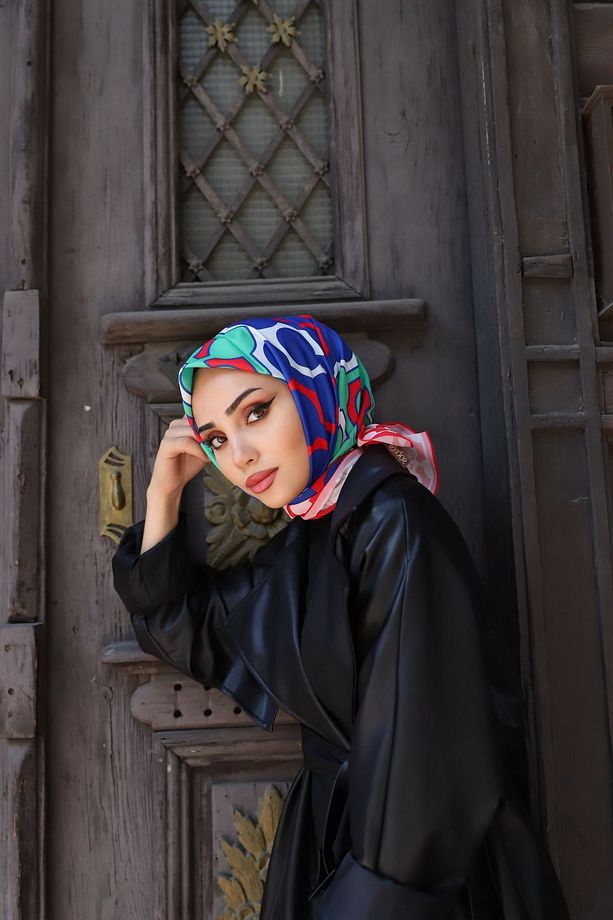 Birce Eşarp Kırmızı Saks - 3
