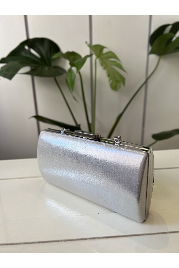 حقيبة فستان سهرة بحجر فضي - 4