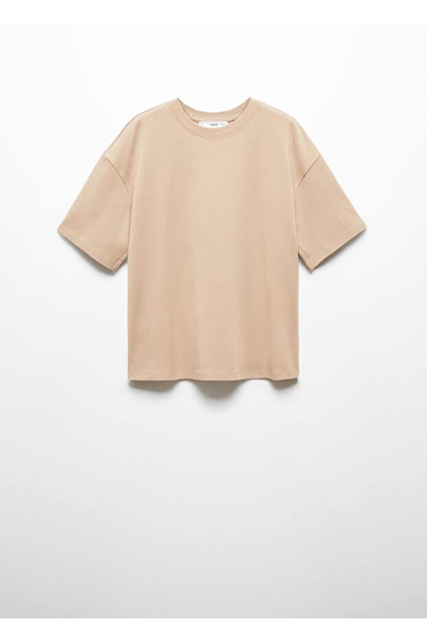 Pamuklu oversize tişört - 3