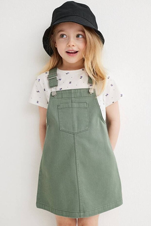 Girl's Green Jeans Gilet