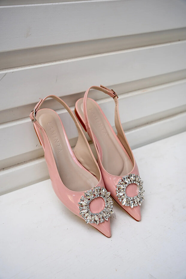 GeoxMD1245FK1 - Stone részletes Candy Pink női balerinák övvel - 1