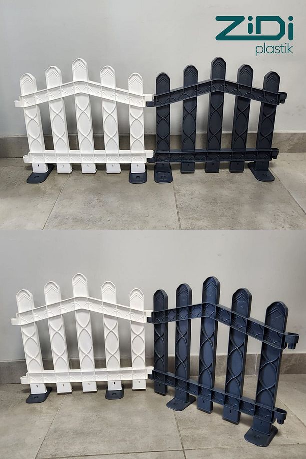 Dekoratif Plastik Alan Oluşturma Ve Bahçe Çiti 1 Adet Çit (Y: 50 CM / G: 55 CM) Sert Zemin Ayaklı - 7