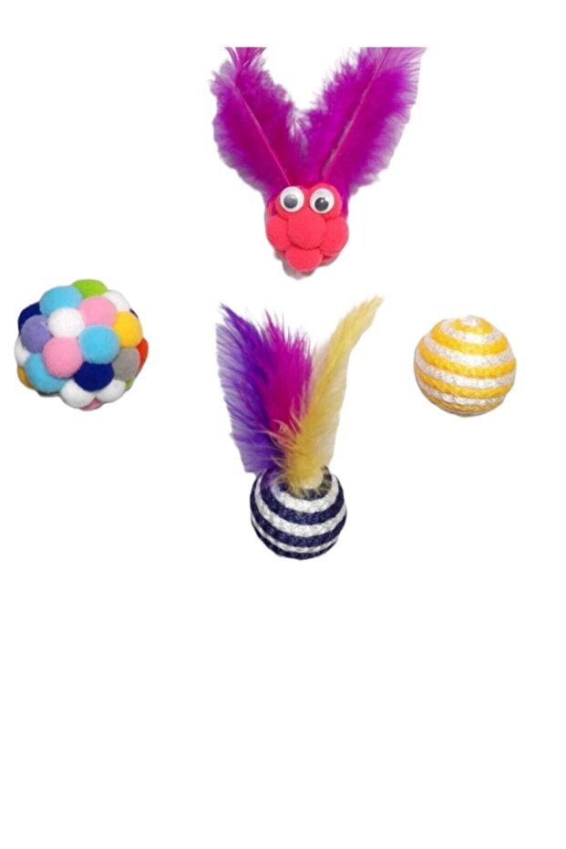 كرة لعب القطط 4 عبوات - 1