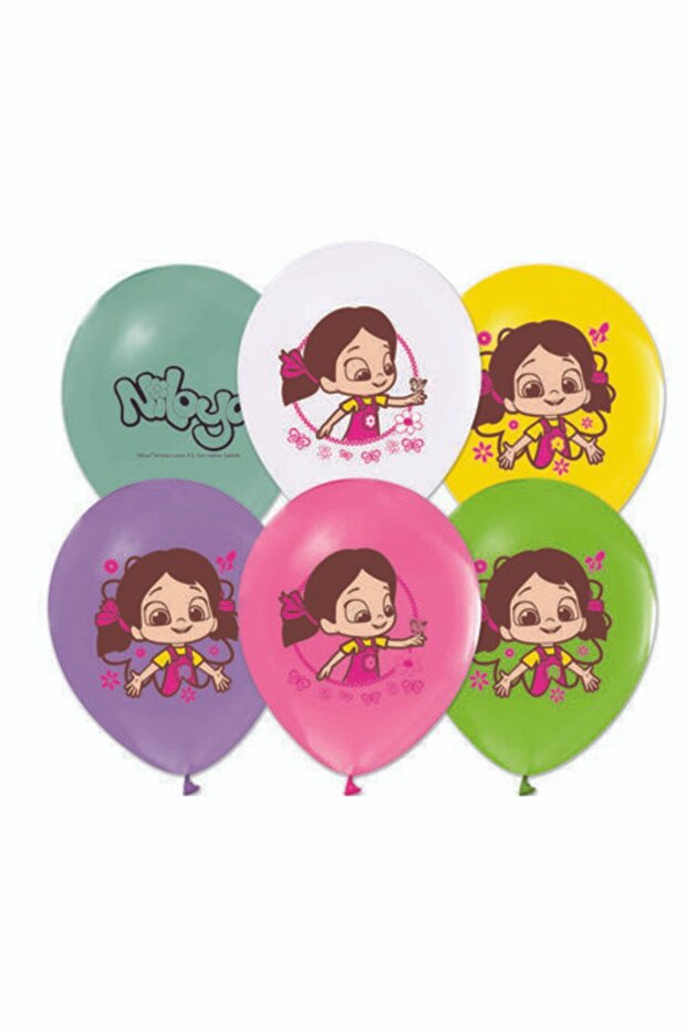 Niloya Printed Balloons, 12 Inch, 20 Pieces