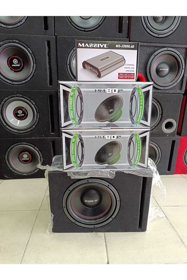 KOMPLE HAZIR SET!! MS-J3000.4D AMFİ, 4 ADET 20 CM MİDRANGE VE 30 CM FOR-XX BAS - 6