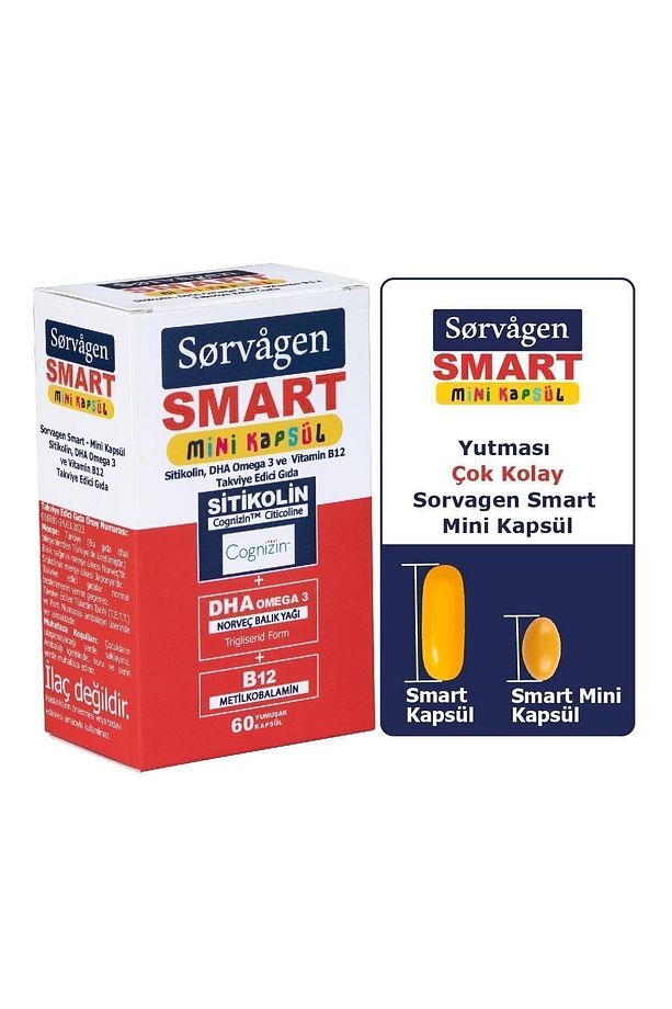 Mini Kapsül Sitikolin, Dha Omega 3 Ve B12 - 60 Kapsül - 5