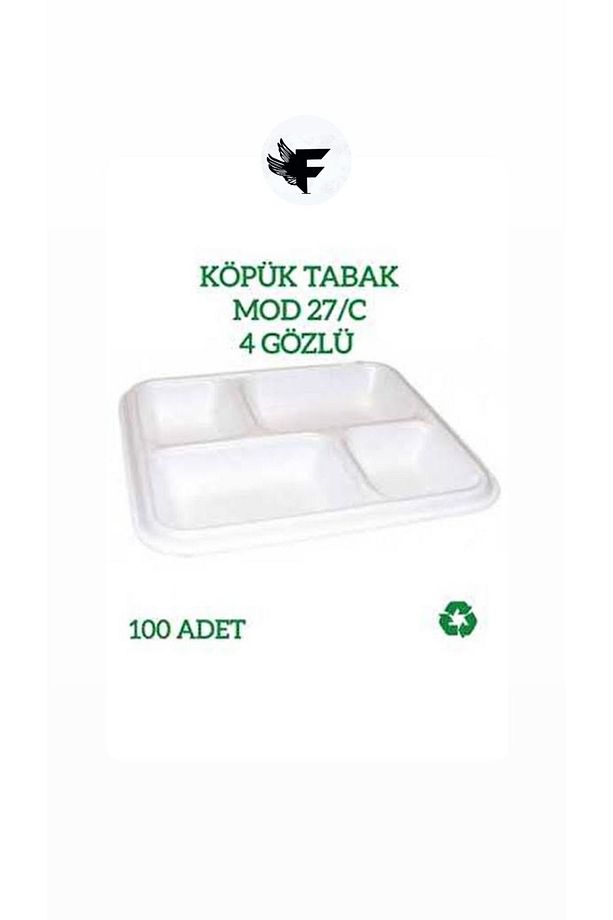 extra kalın 4 Gözlü Köpük Tabldot 100 Adet mod 27c - 6