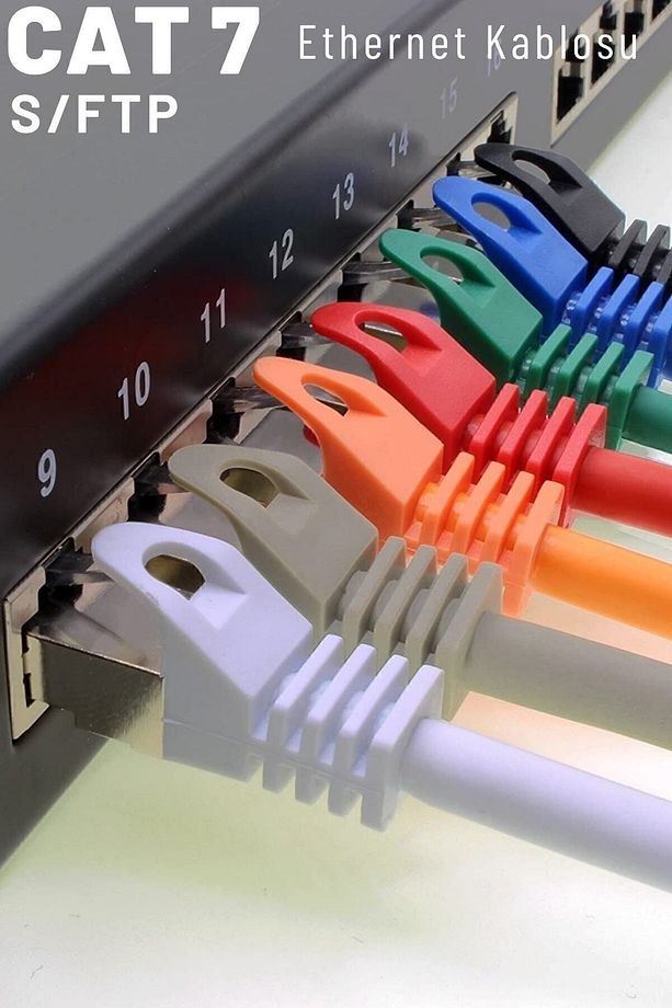 Gri Cat7 S-ftp Ethernet Network Kablosu 30 Metre - 4