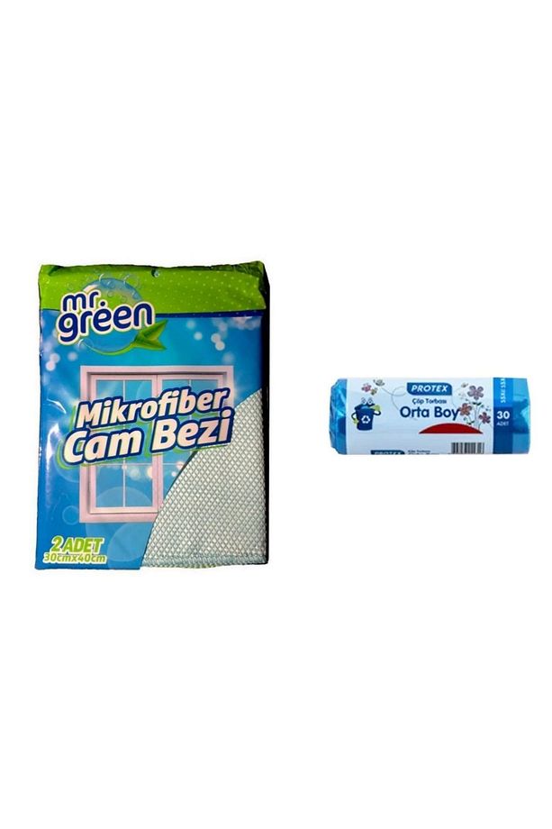 Mikro Fiber Cam Bezi 2'li Hediyesi Çöp Torbası 30 Adet - 1