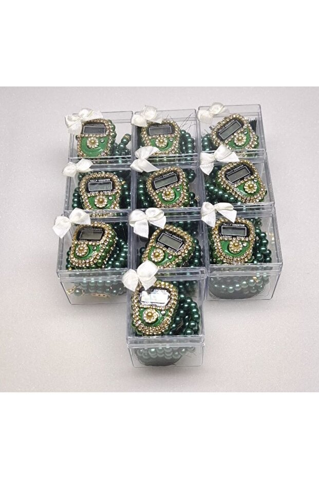 Gift, 10-Piece Gift Set with Mica Boxed Stone and Zikrmatik Prayer Beads, Mevlid, Circumcision, Gifts