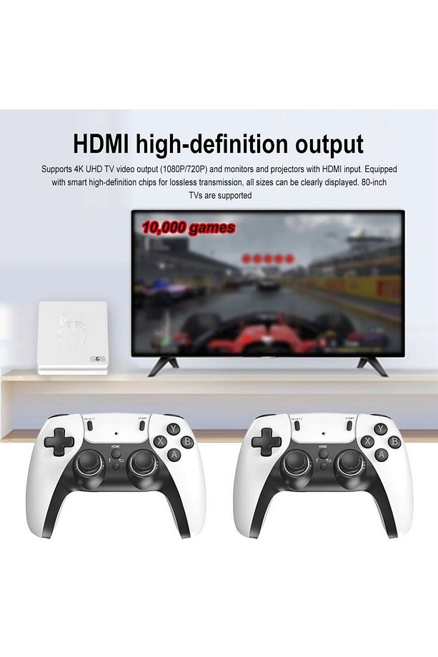 M5 Game Box 2.4G 10K ultra HD 64 GB TV GAME BOX android 12.1 TV 2 Adet Oyun Konsolu uyumlu - 2
