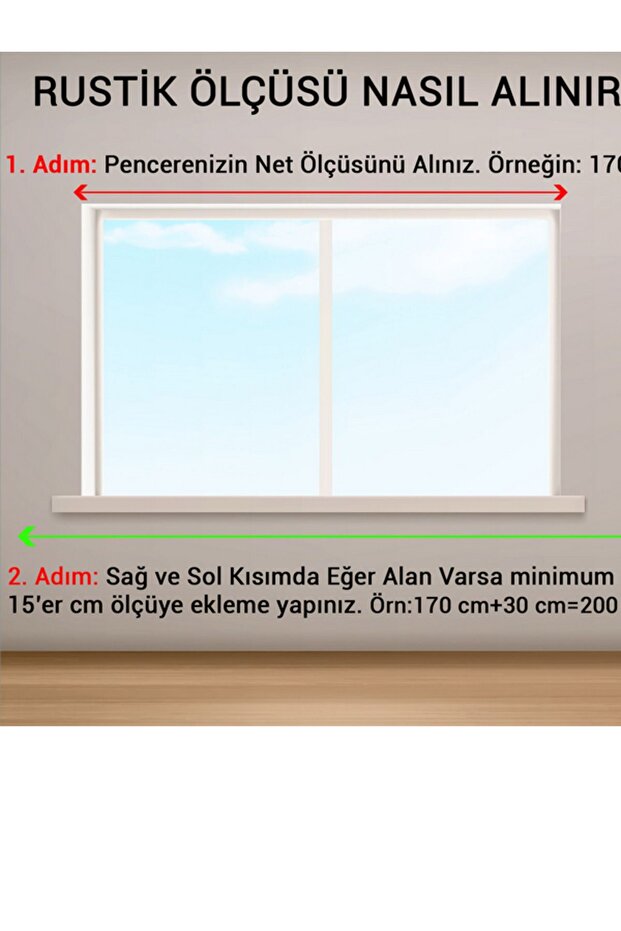 Ceviz Tek Raylı Ahşap Rustik Perde Askısı 175 Cm - Rustik Borusu - 8