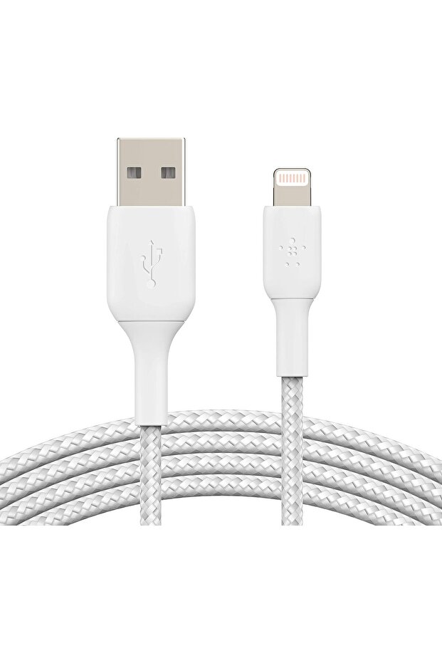 Braided USB to Lightning Cable for iPhone - 3m,White